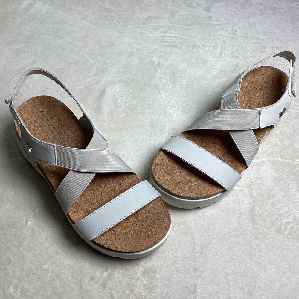 Kuru Footwear Kivi White Leather Platform Sandals Orthopedic Comfort Womens 10